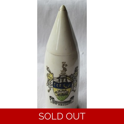 Crested China WW1 Artillery Shell - New Brighton